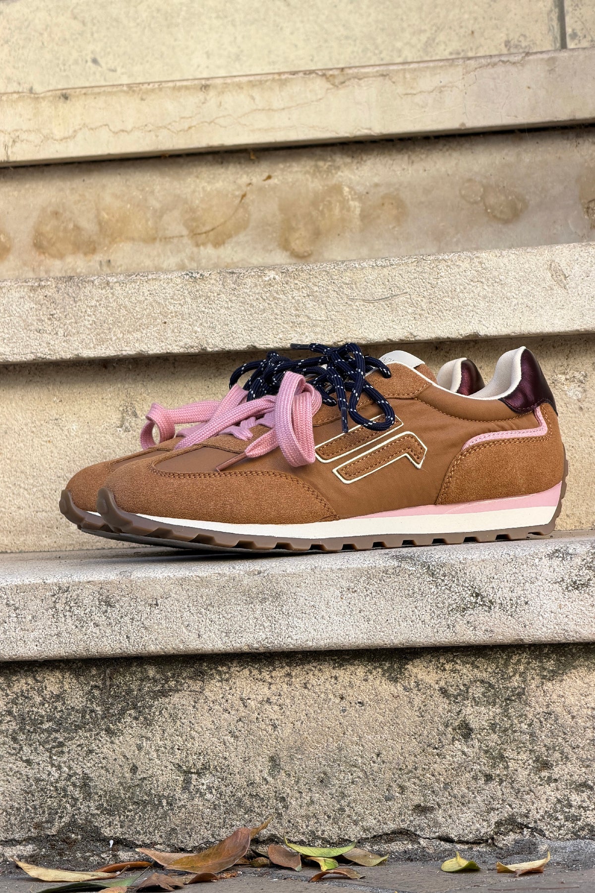Camel Suedette Double Laced Sneakers