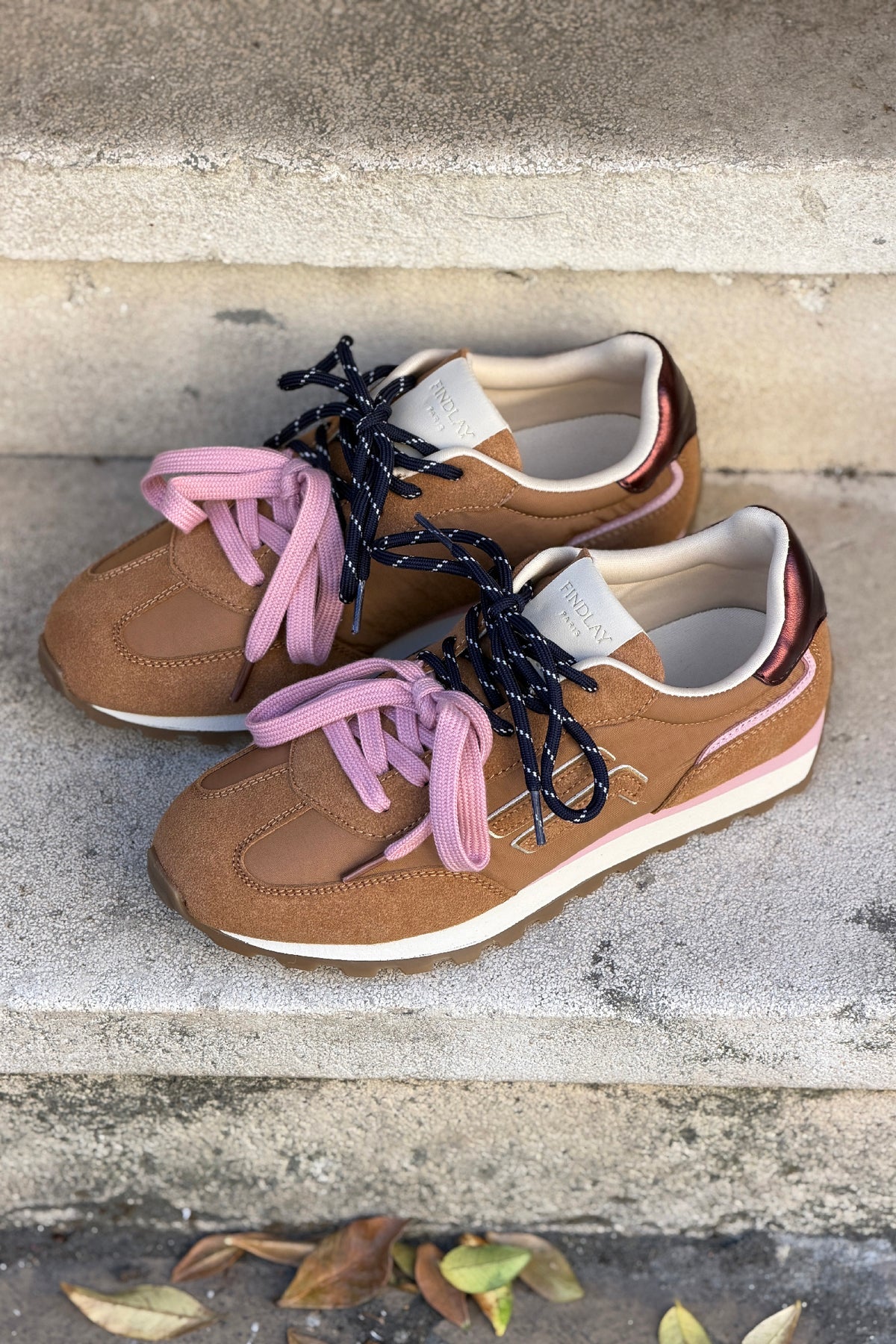 Camel Suedette Double Laced Sneakers