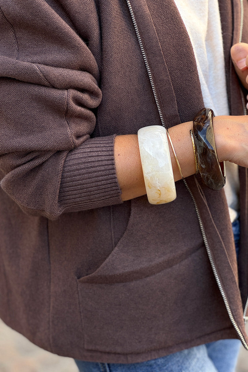 Ivory Marbled Bangle