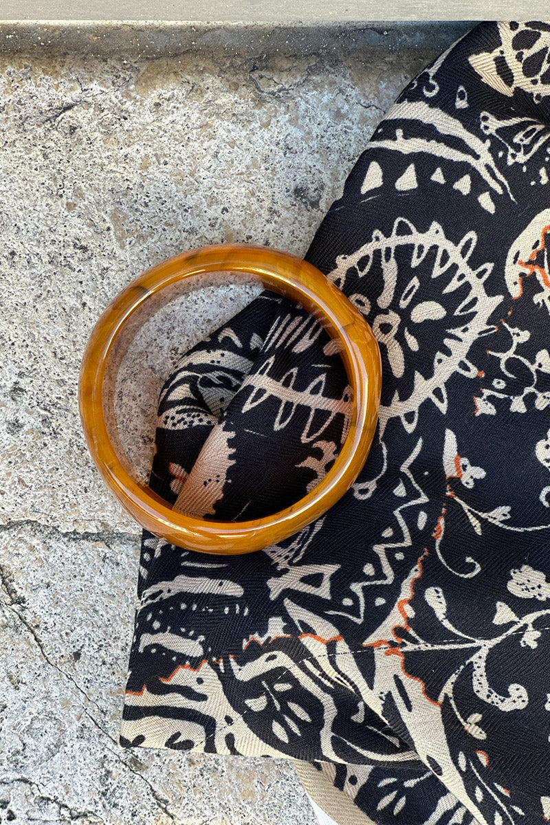 Amber Marbled Abstract Bangle