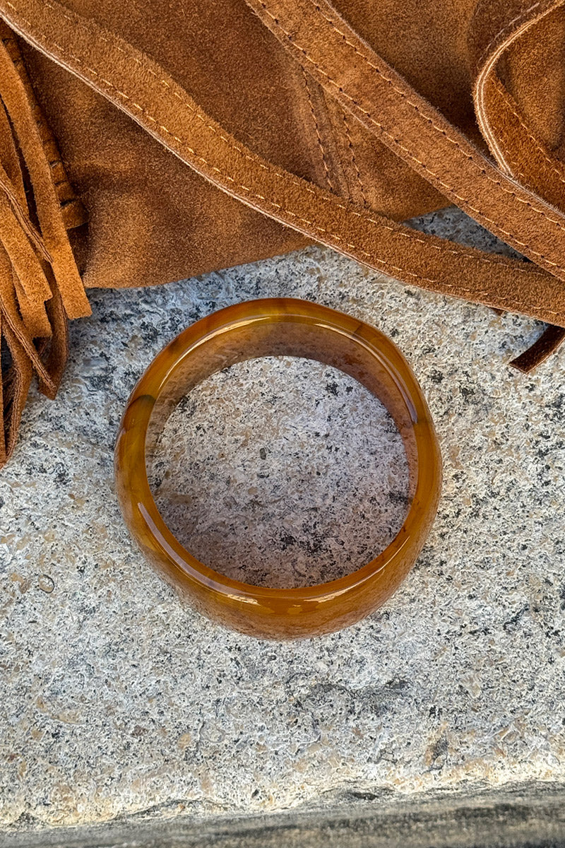Amber Marbled Abstract Bangle