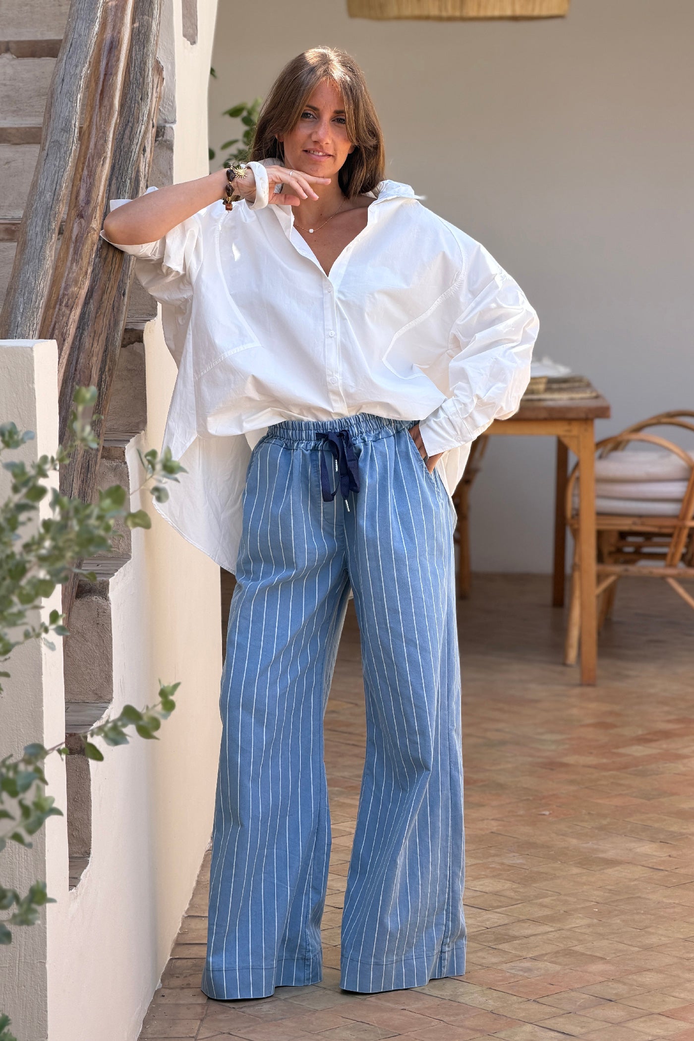 White Romantic Ruffles Cotton Blouse