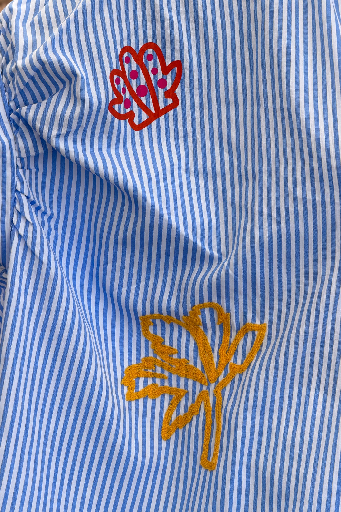 Blue Pinstripe Soleil Mon Amour Button-Down