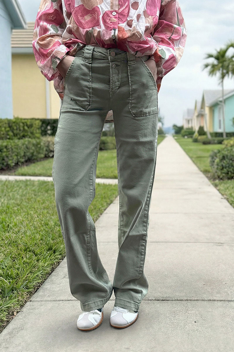 Olive Utility Jeans