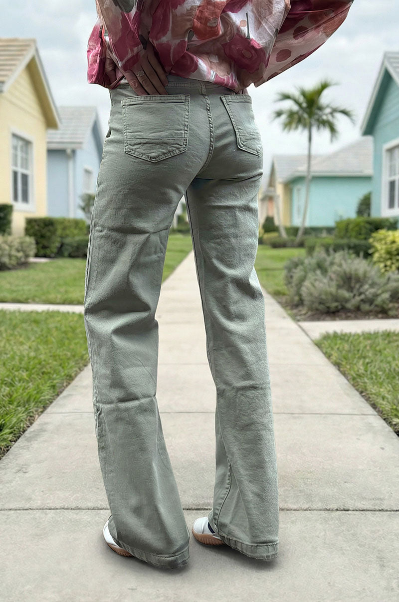 Olive Utility Jeans