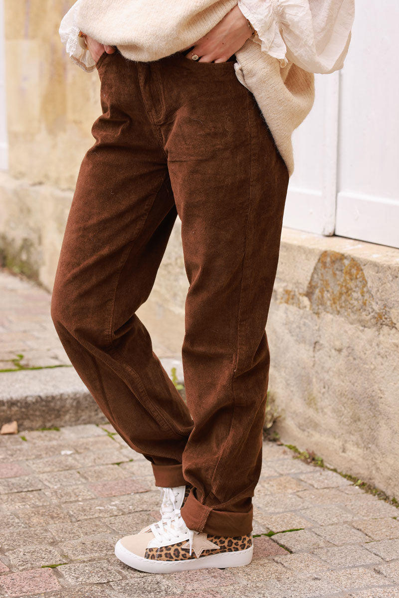 Brown Corduroy Trainers