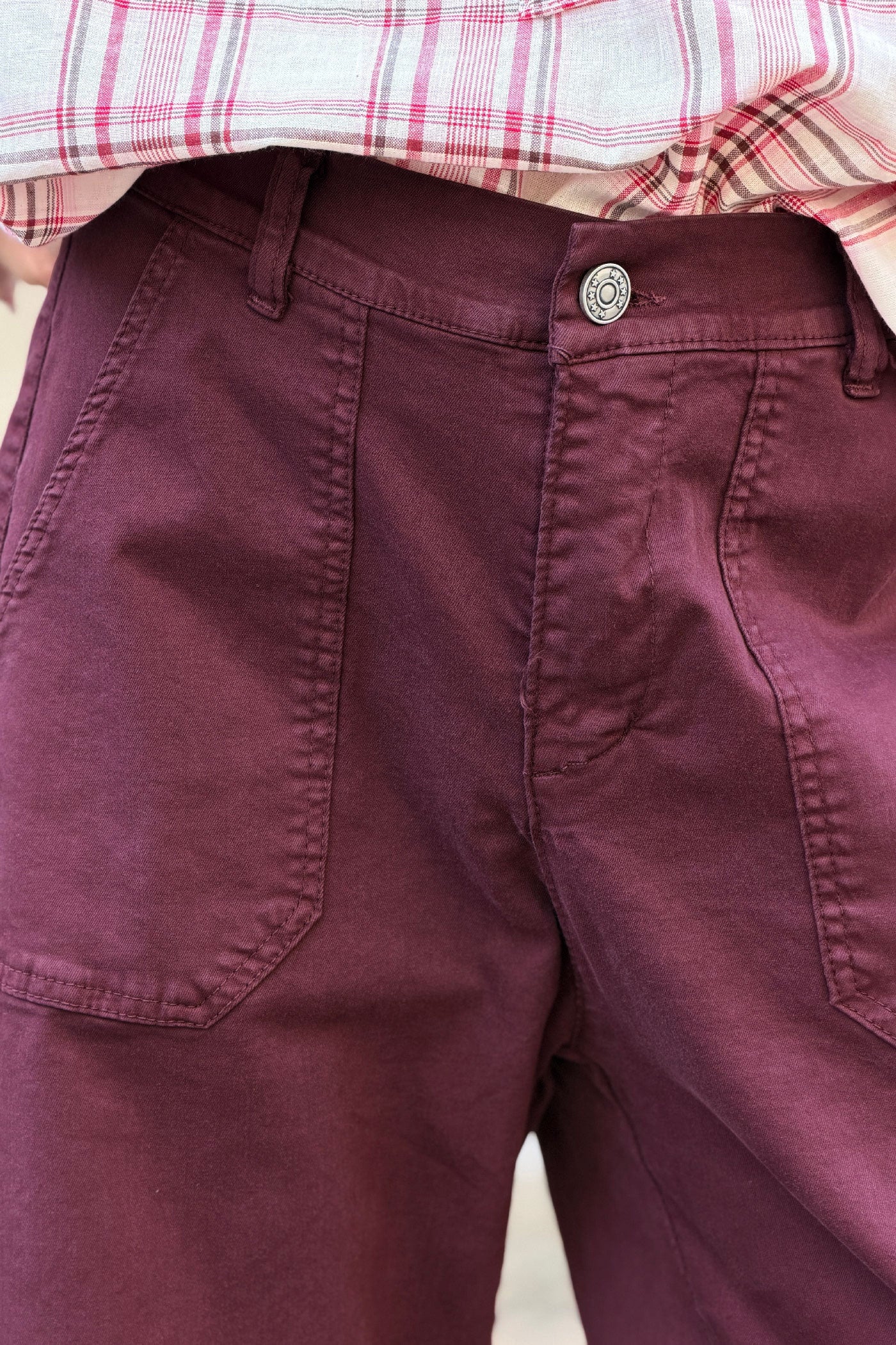 Aubergine Wide-Leg Carpenter Jeans