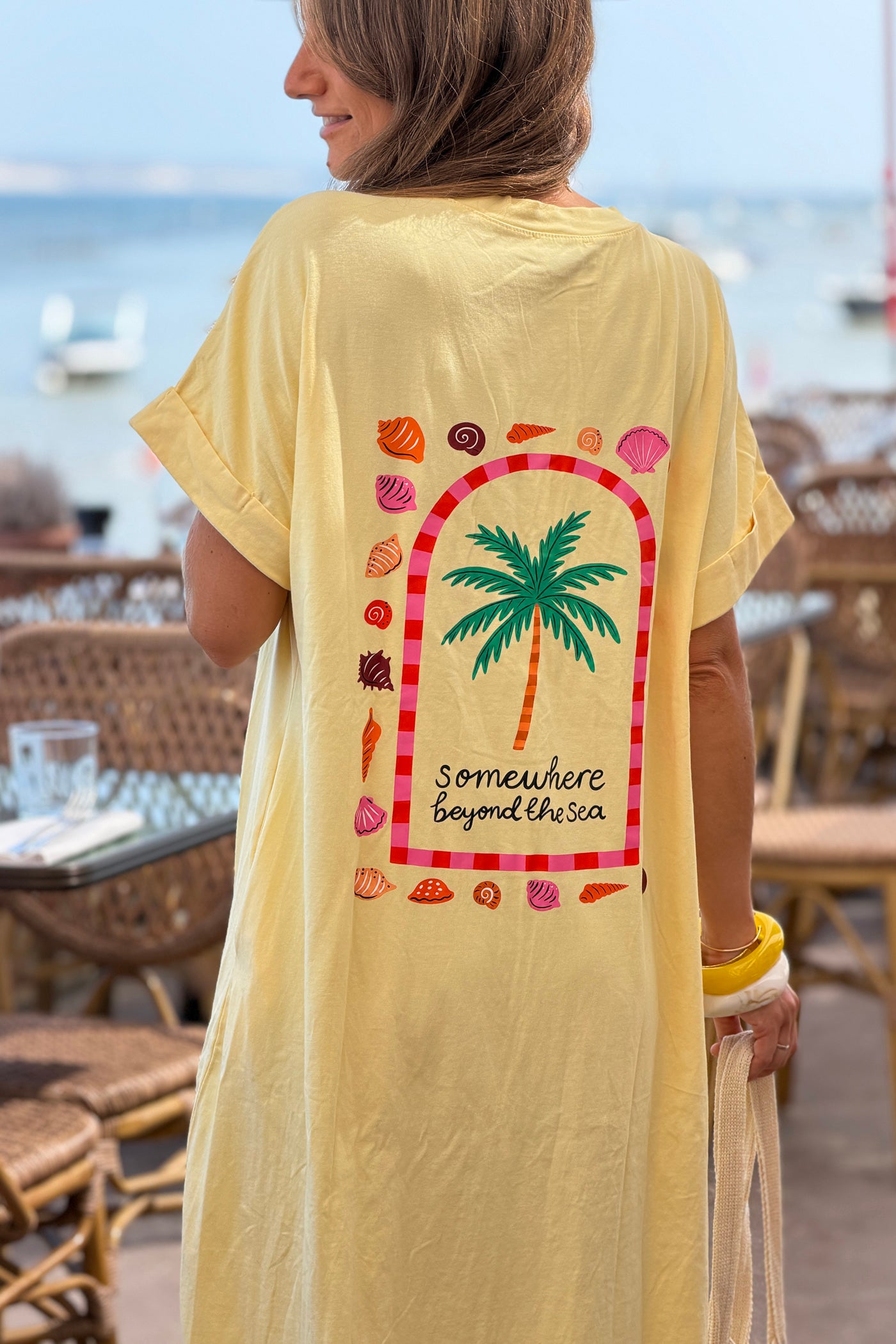 Butter “Somewhere Beyond the Sea” Maxi Shirt Dress