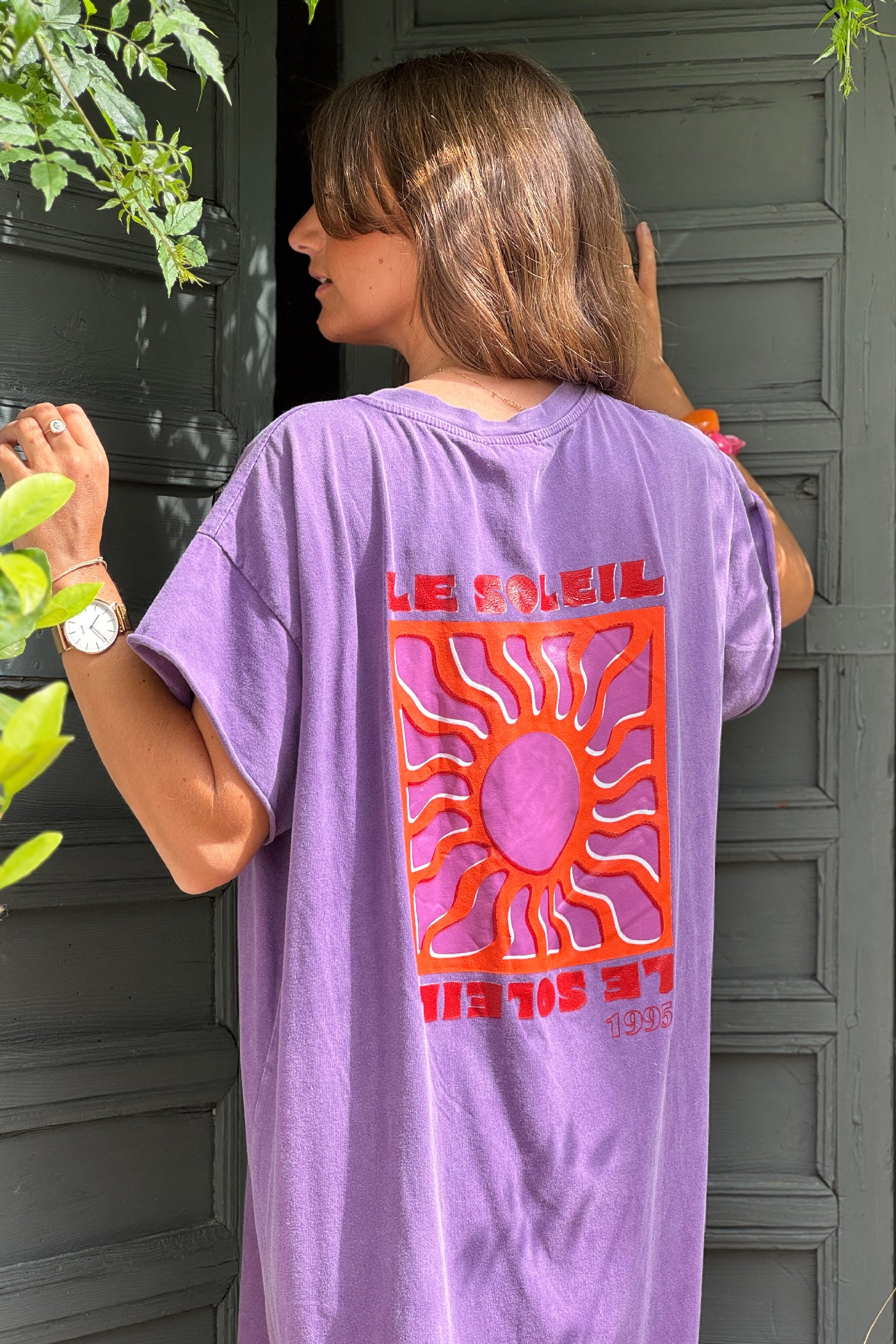 Grape Le Soleil V-Neck T-Shirt Dress