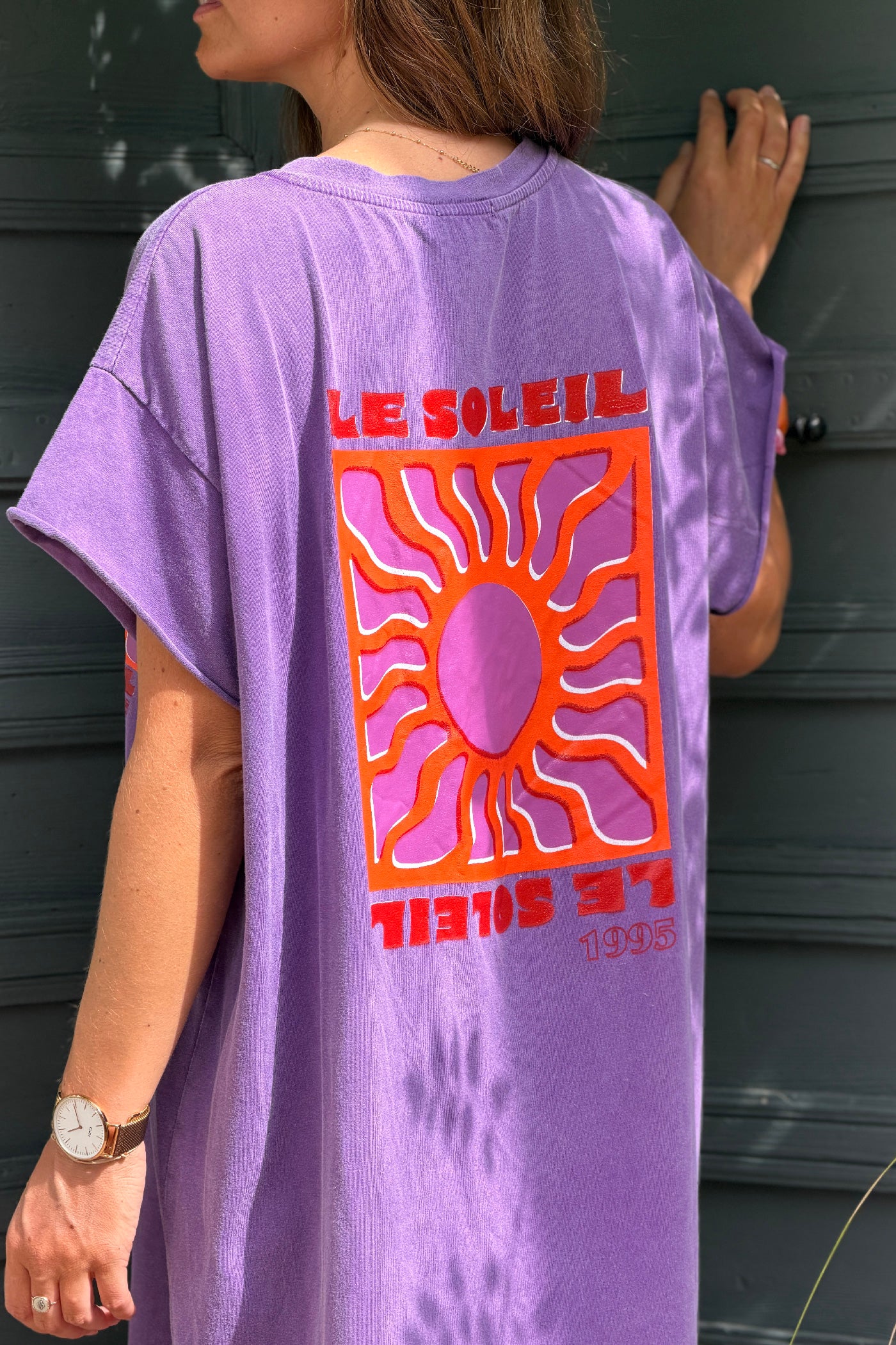 Grape Le Soleil V-Neck T-Shirt Dress