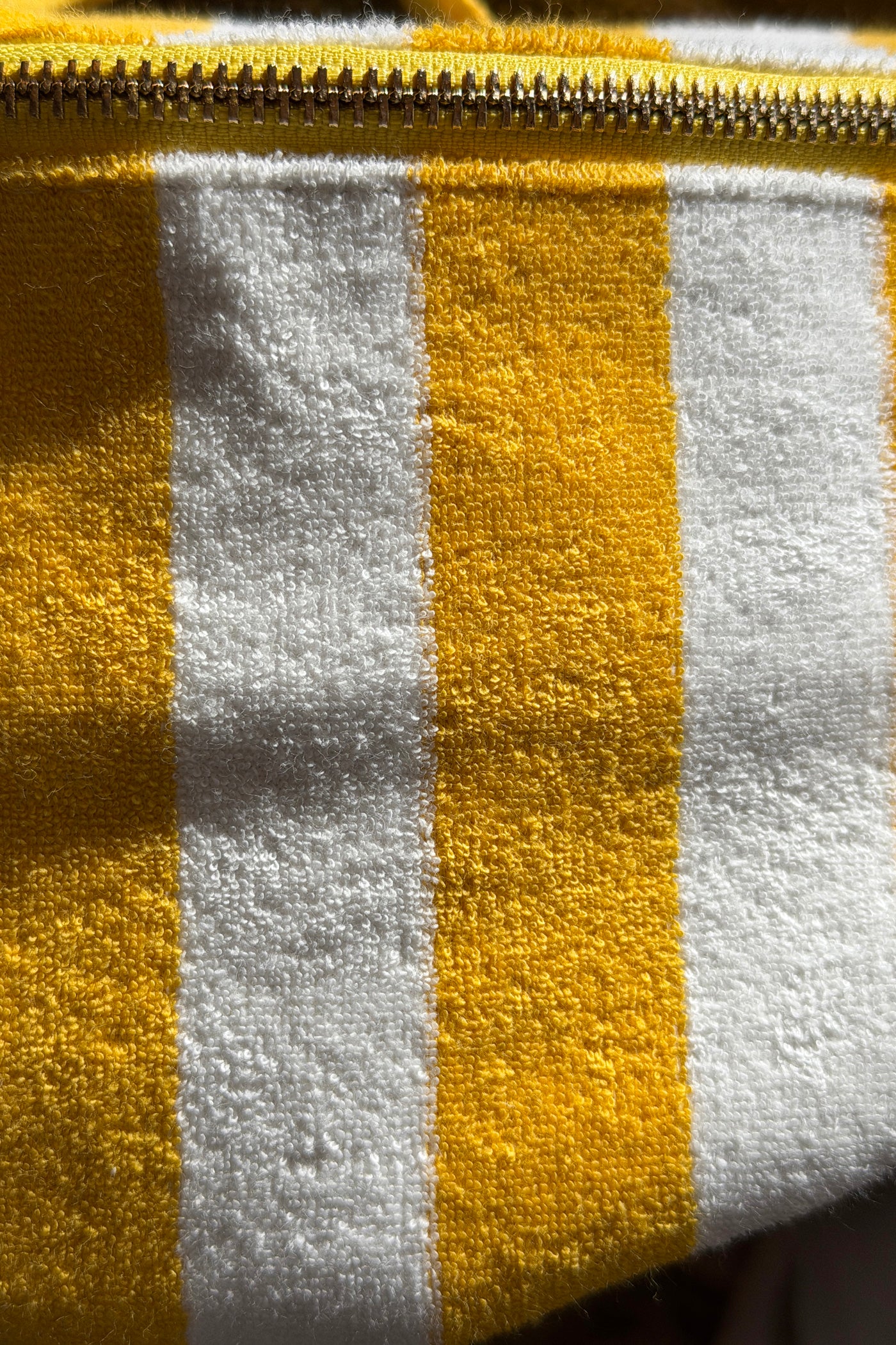 Yellow Cabana Stripe Terry Bag