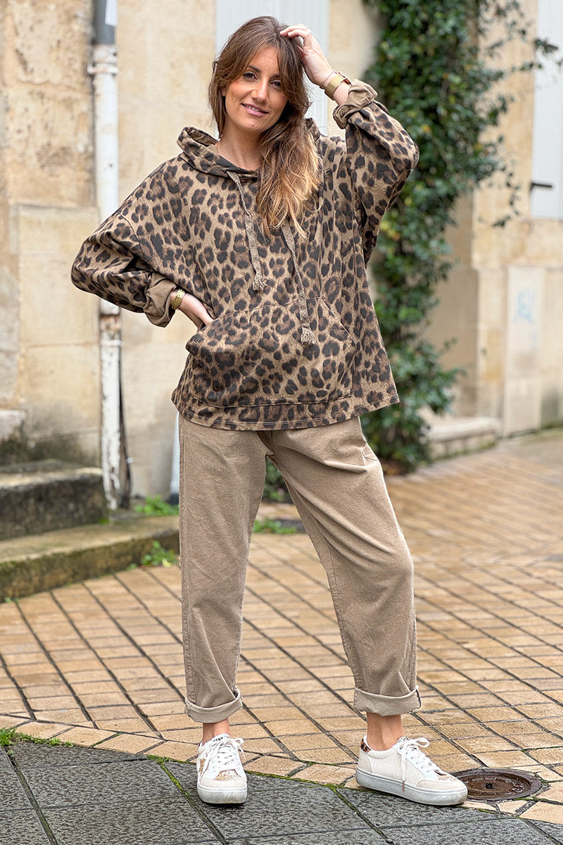 Leopard Print Hoodie