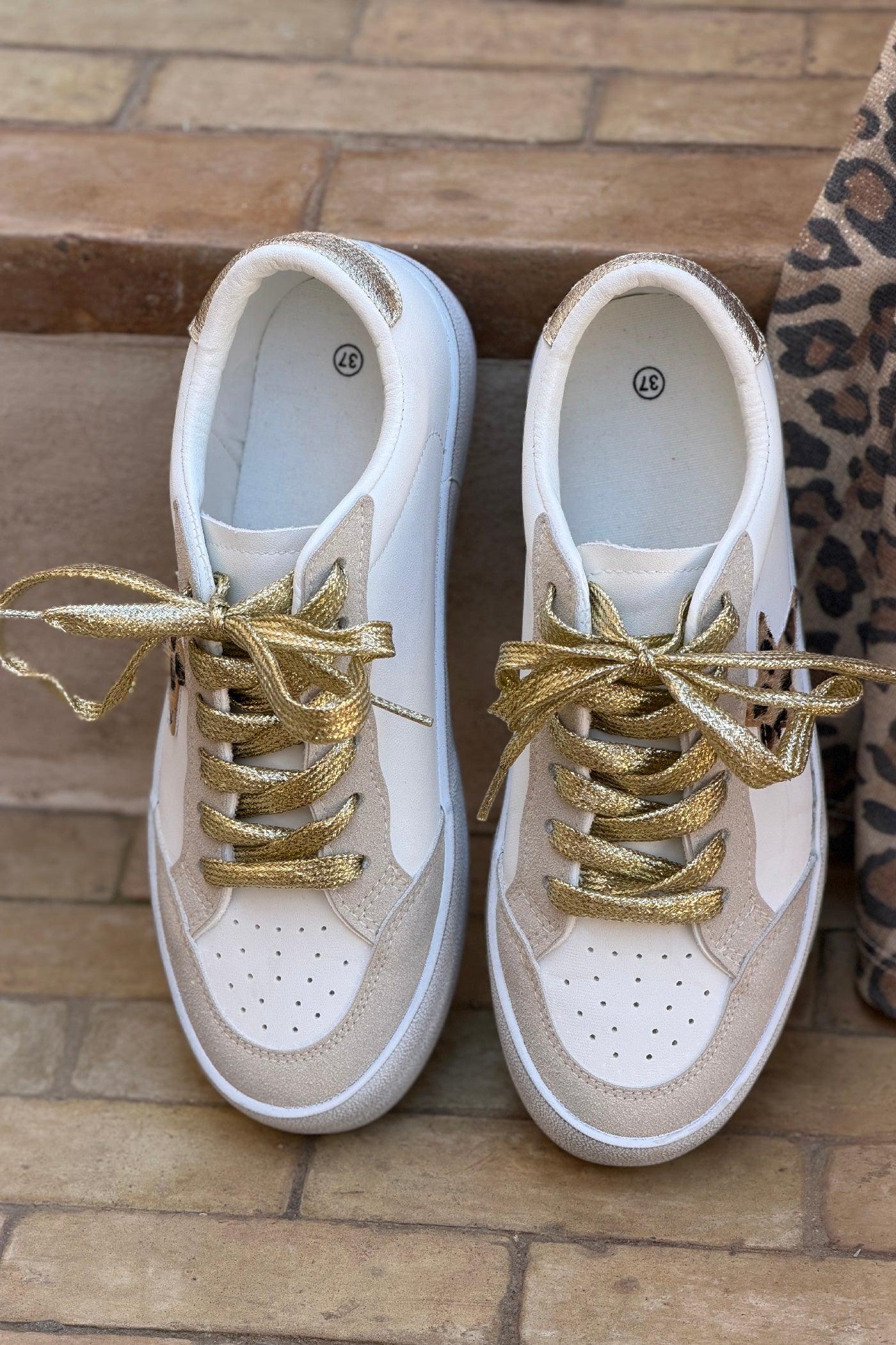 Leopard Star Metallic Sneakers
