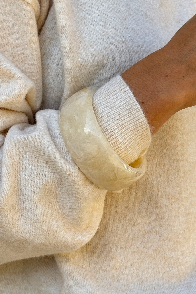 Ivory Marbled Bangle
