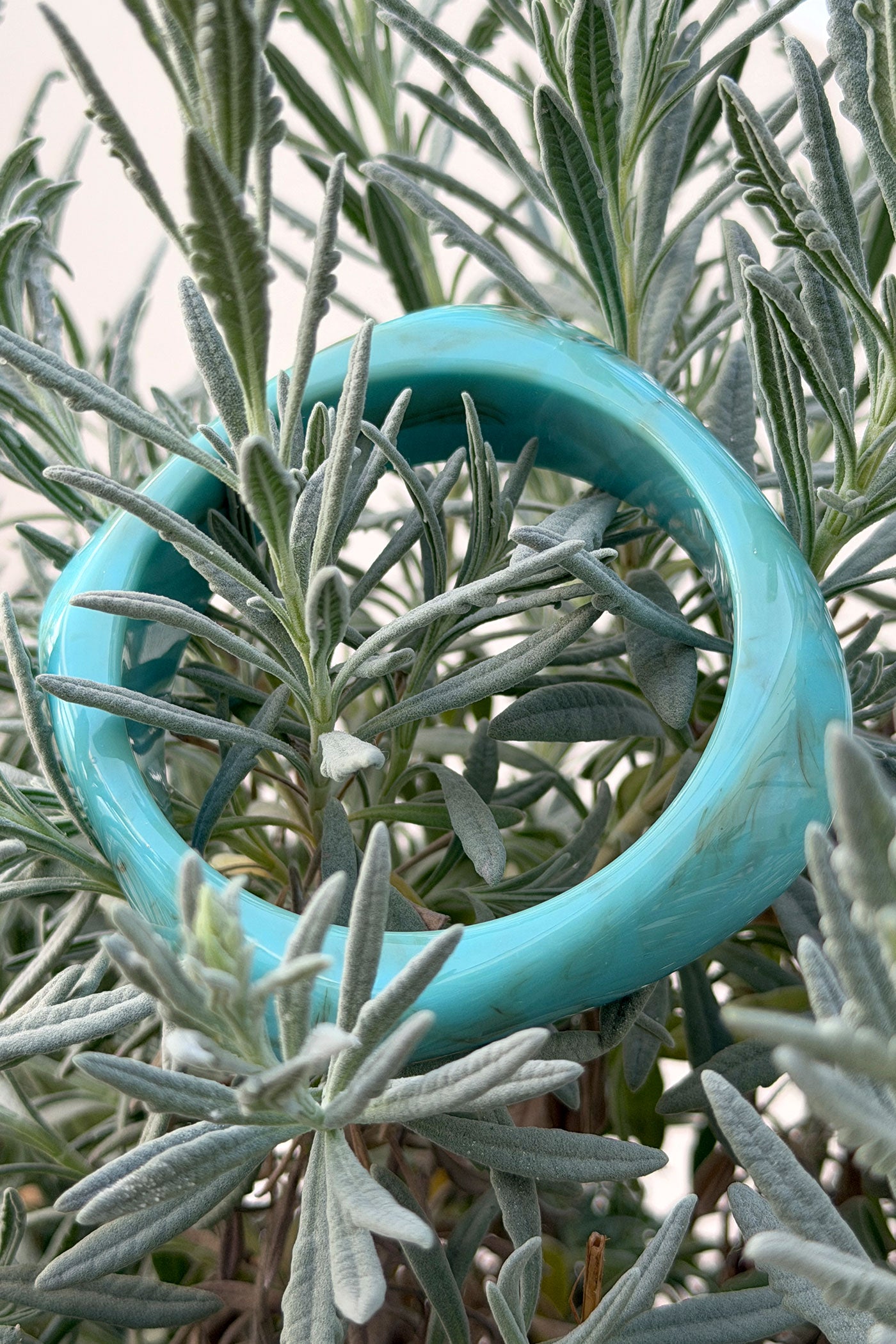 Turquoise Marble Geo Chunky Lucite Bangle