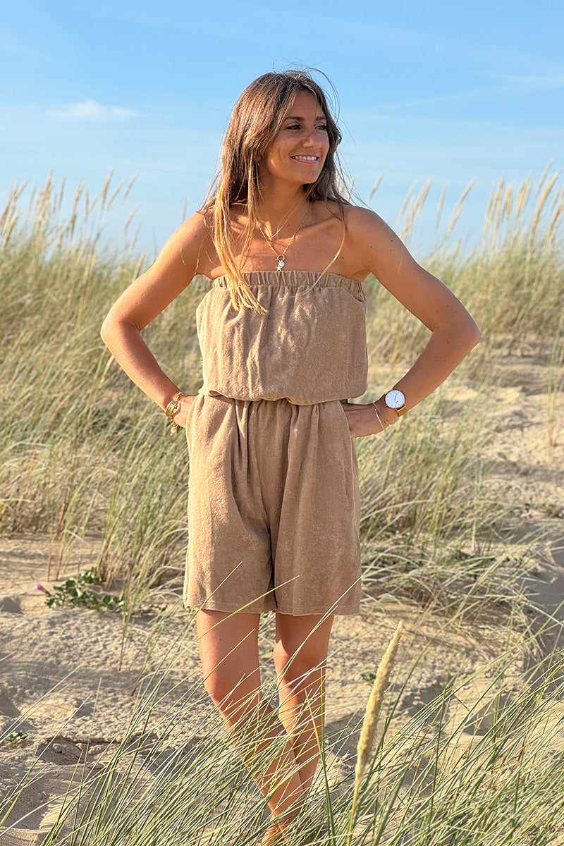 Cafe Terry Cloth Shorts Playsuit