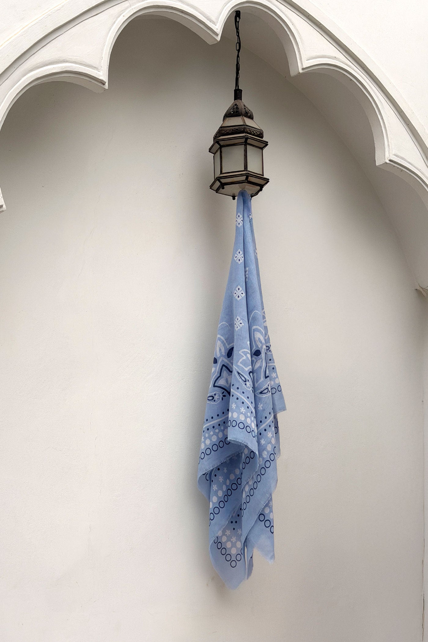 Light Blue Paisley Classic Bandana
