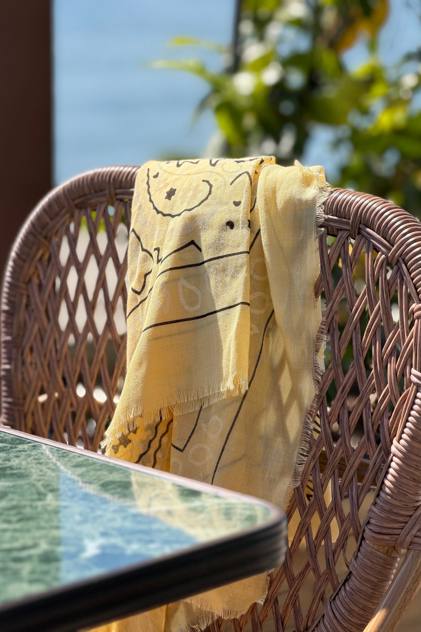 Yellow Paisley Classic Bandana