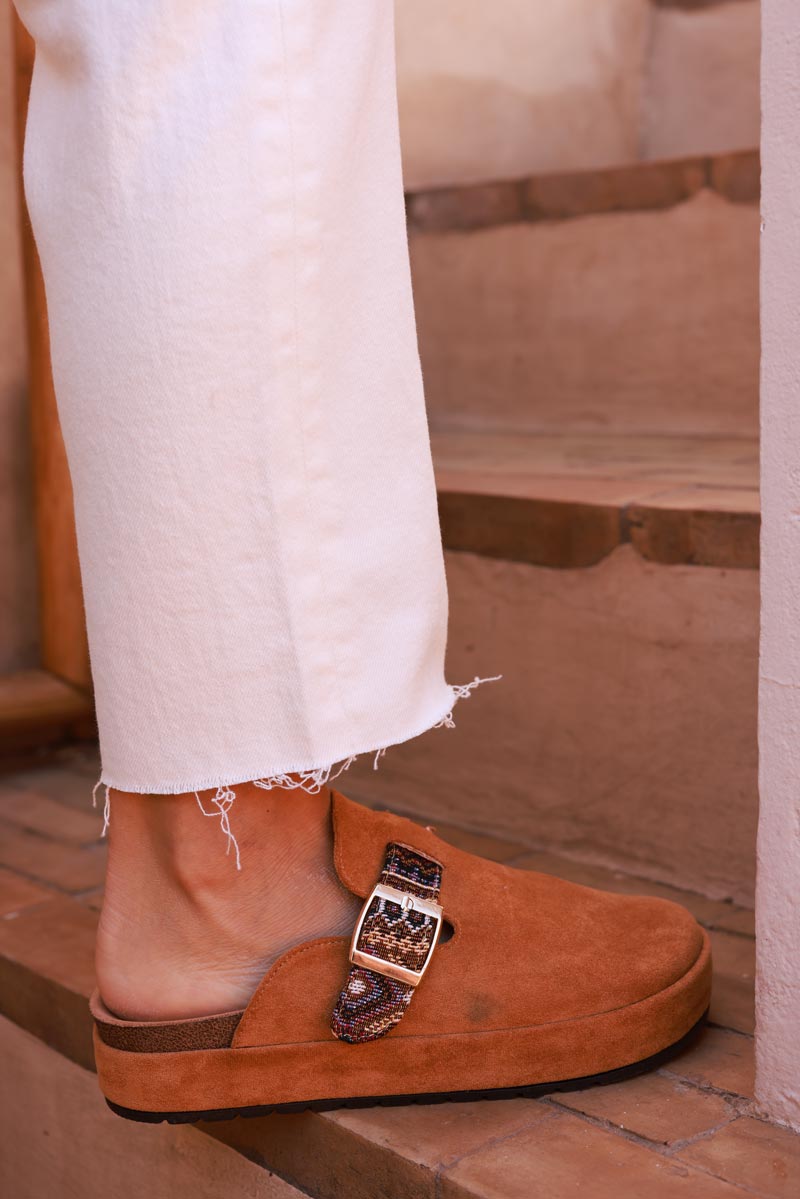 Off white Cropped Jeans with Fringe Cuff