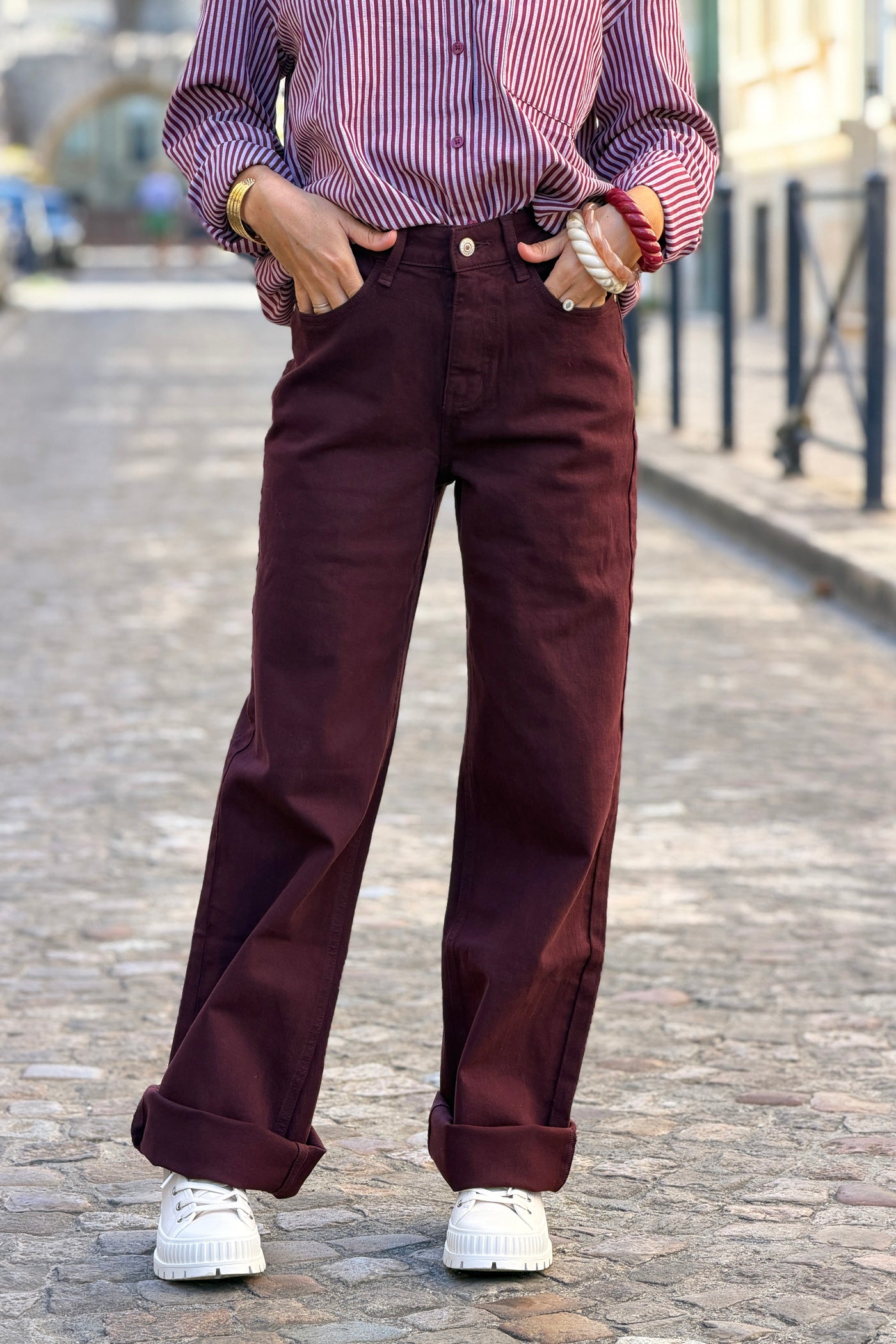 Merlot Vintage Straight-Leg Jeans