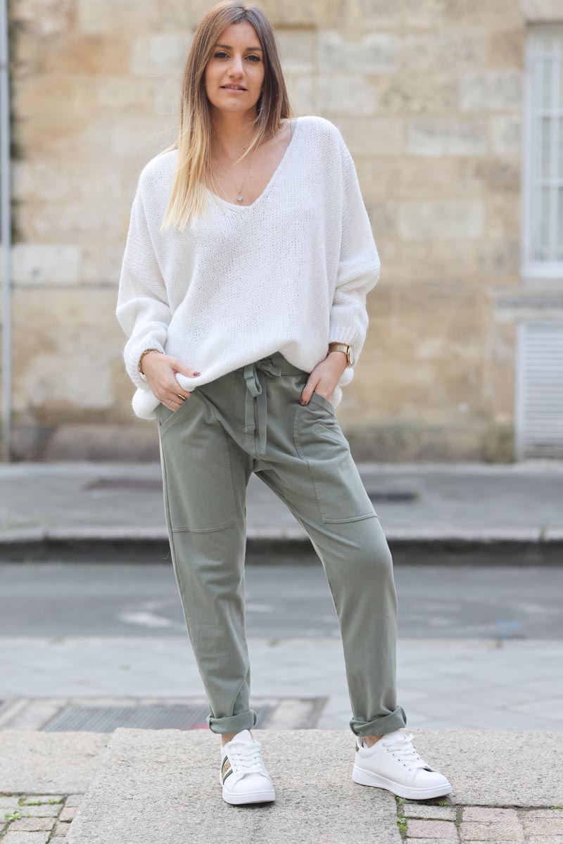 Urban Olive Sweatpant With Pockets