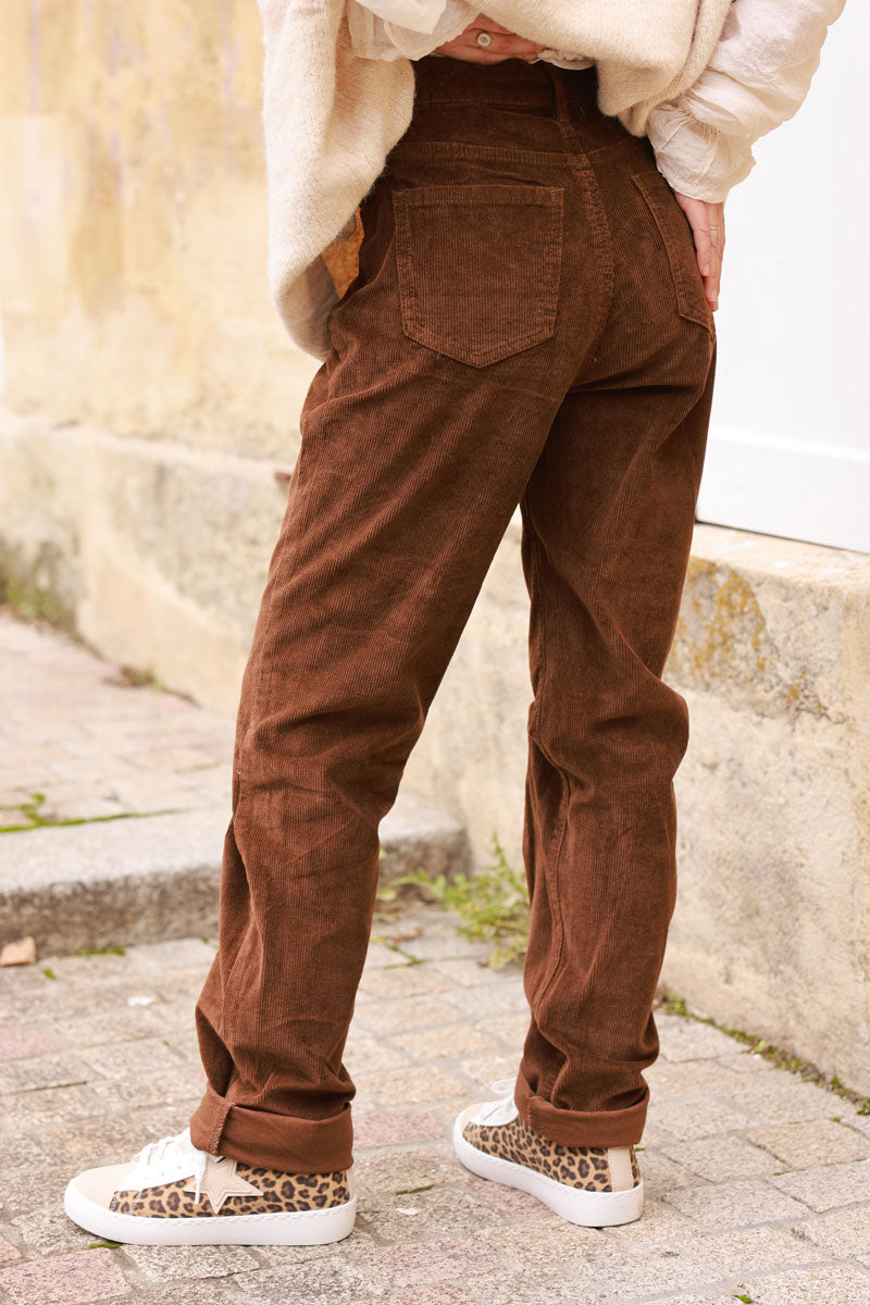 Brown Corduroy Trainers