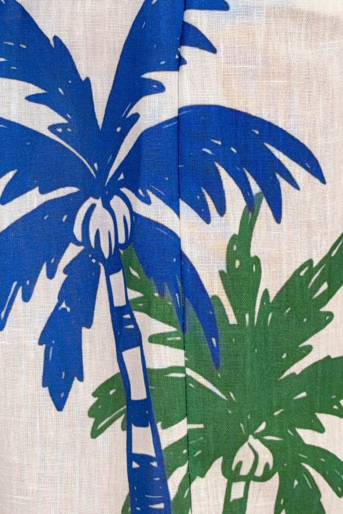 White Postcard Palms Abstract Pull-On Pants