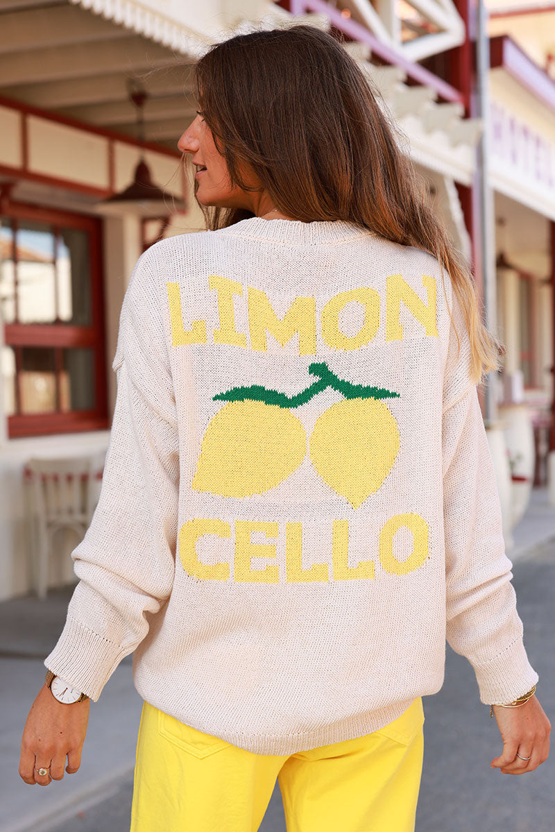 Beige Limoncello Knit Sweater