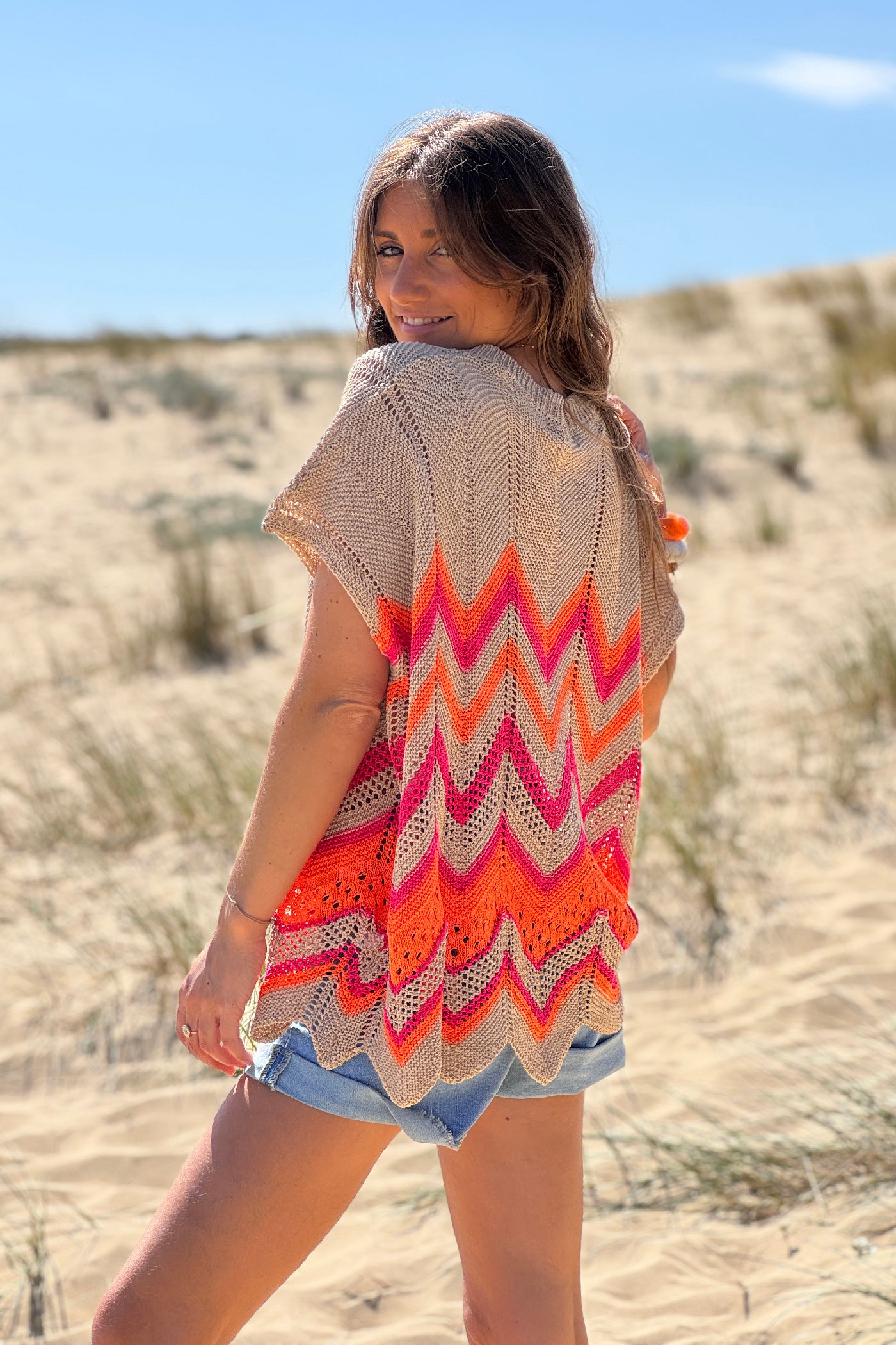 Beige Blanket Knit Dolman Sweater
