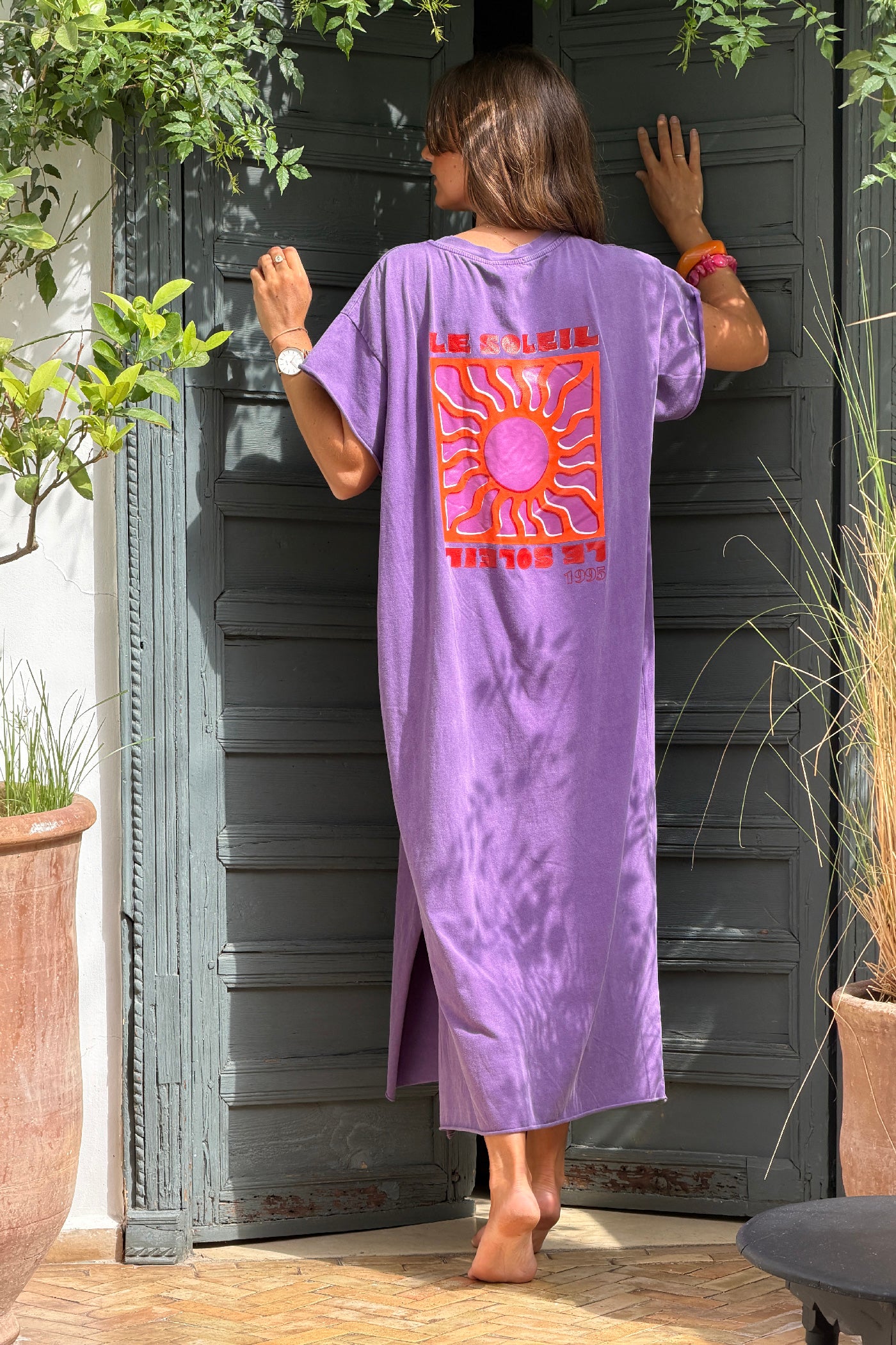 Grape Le Soleil V-Neck T-Shirt Dress