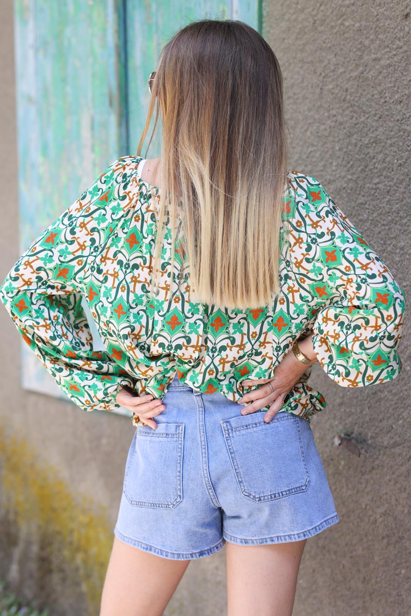 Short en jean delave poches plaquees H087 (6)