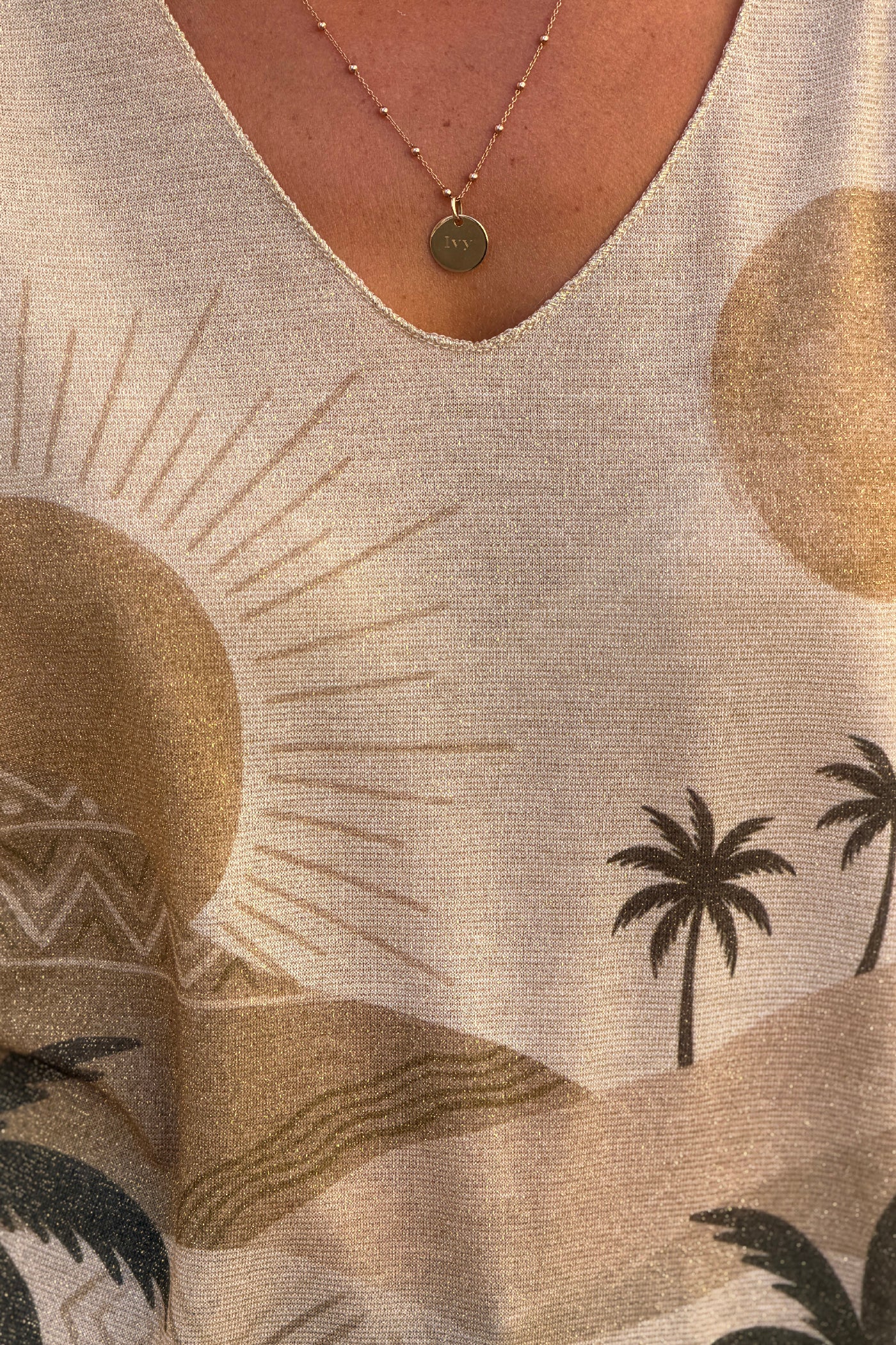 Olive Traditional Embroidered Cotton Tunic 

