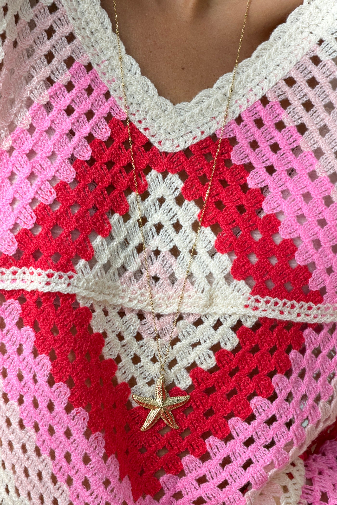 Pink Blanket Crochet Summer Sweater