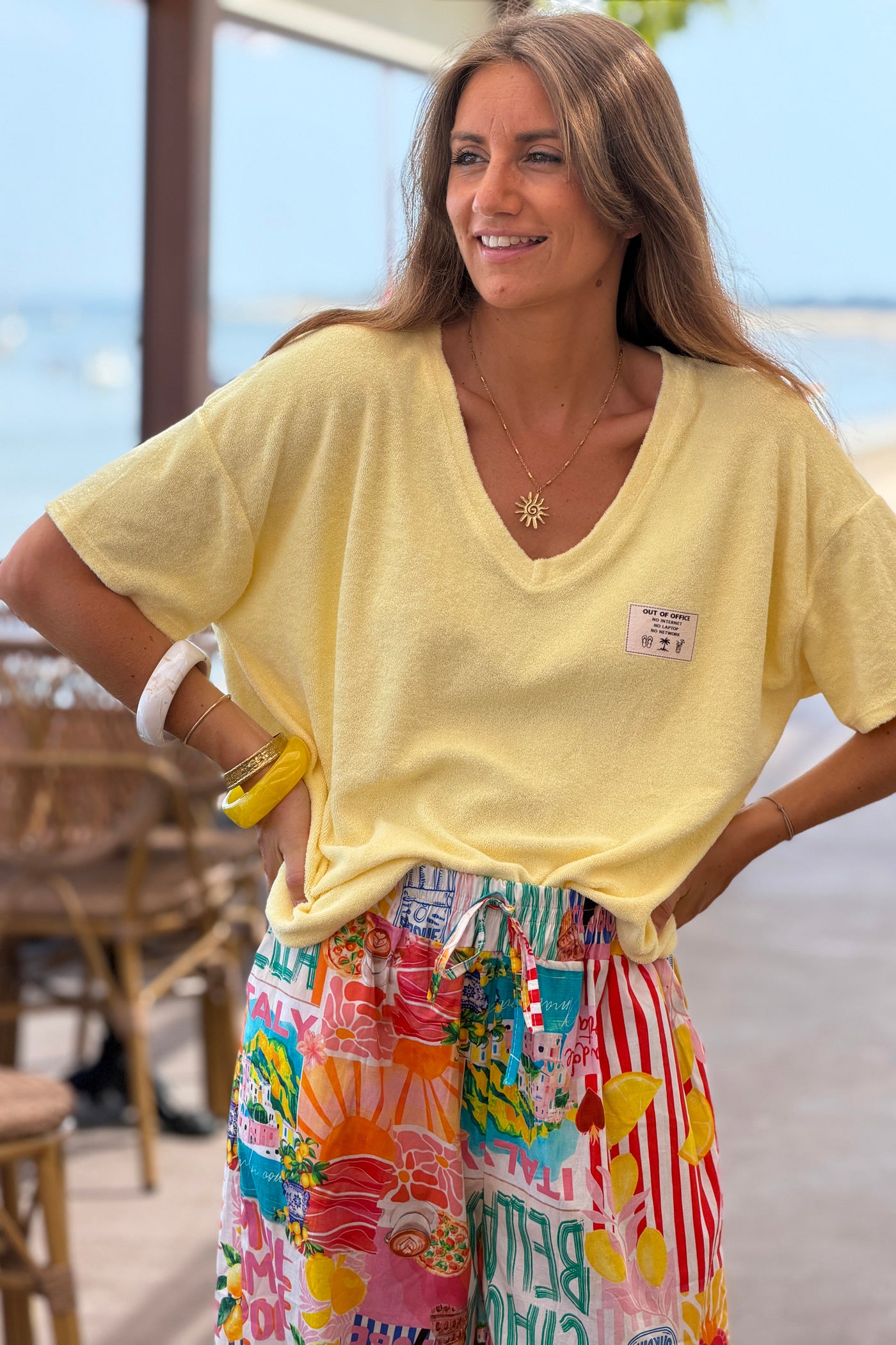 Butter “Out of Office” Terry Swim Cover

