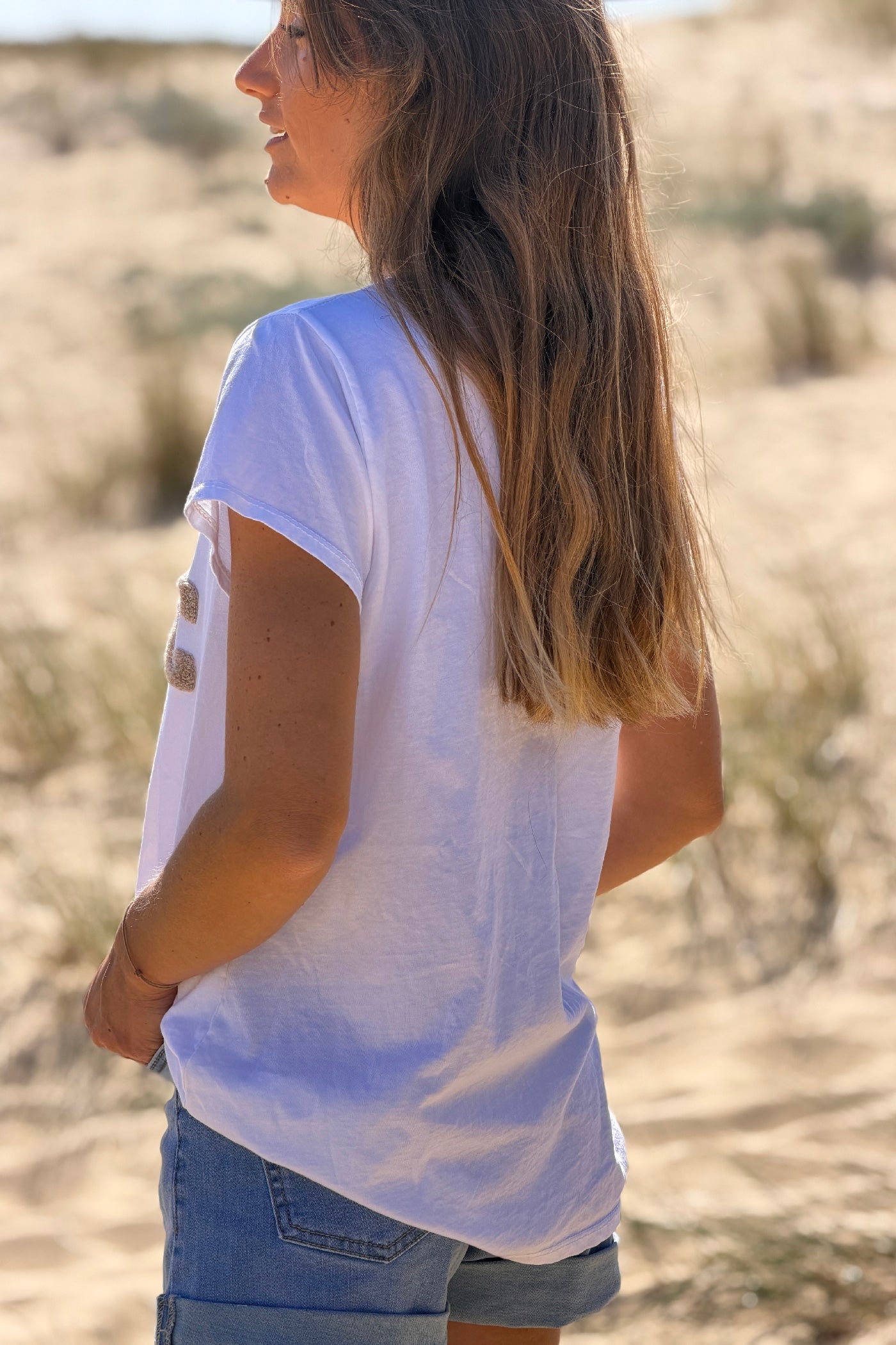 Beige ICONIC Varsity Tshirt