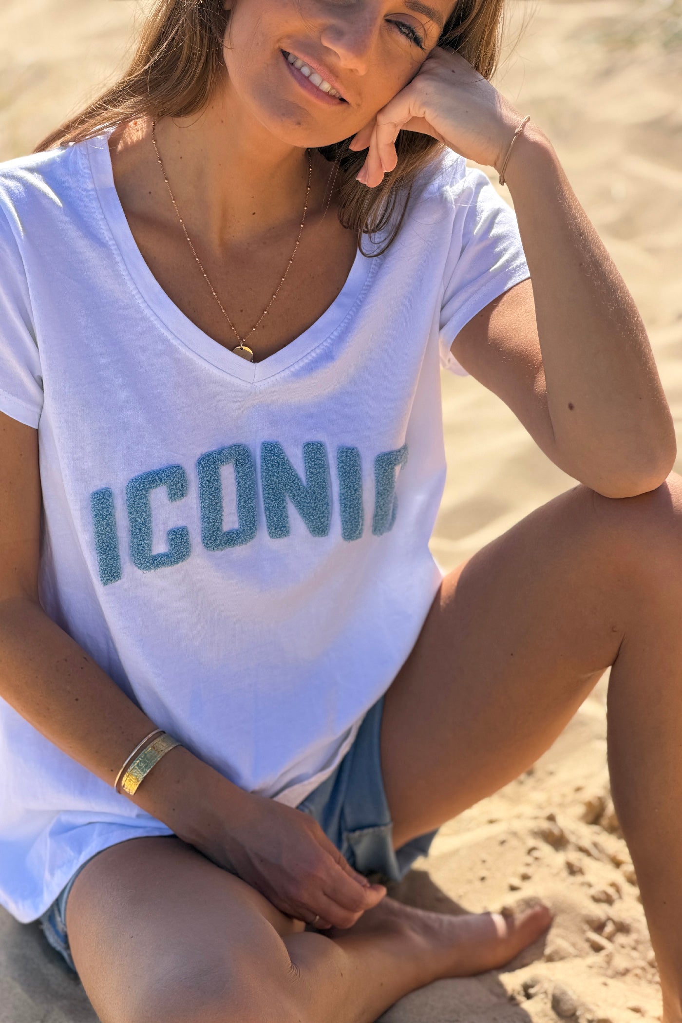 Blue ICONIC Varsity Tee