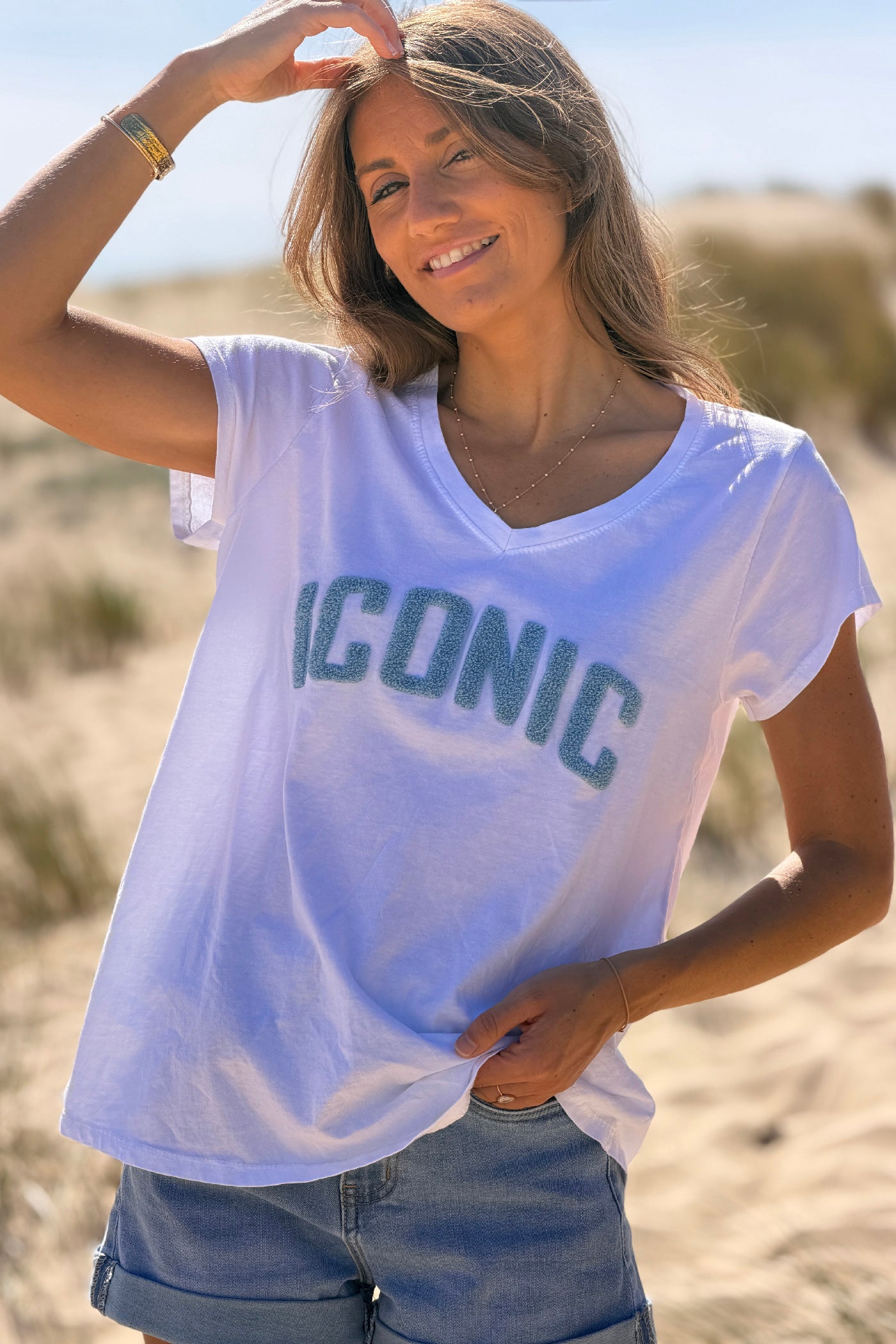 Blue ICONIC Varsity Tee