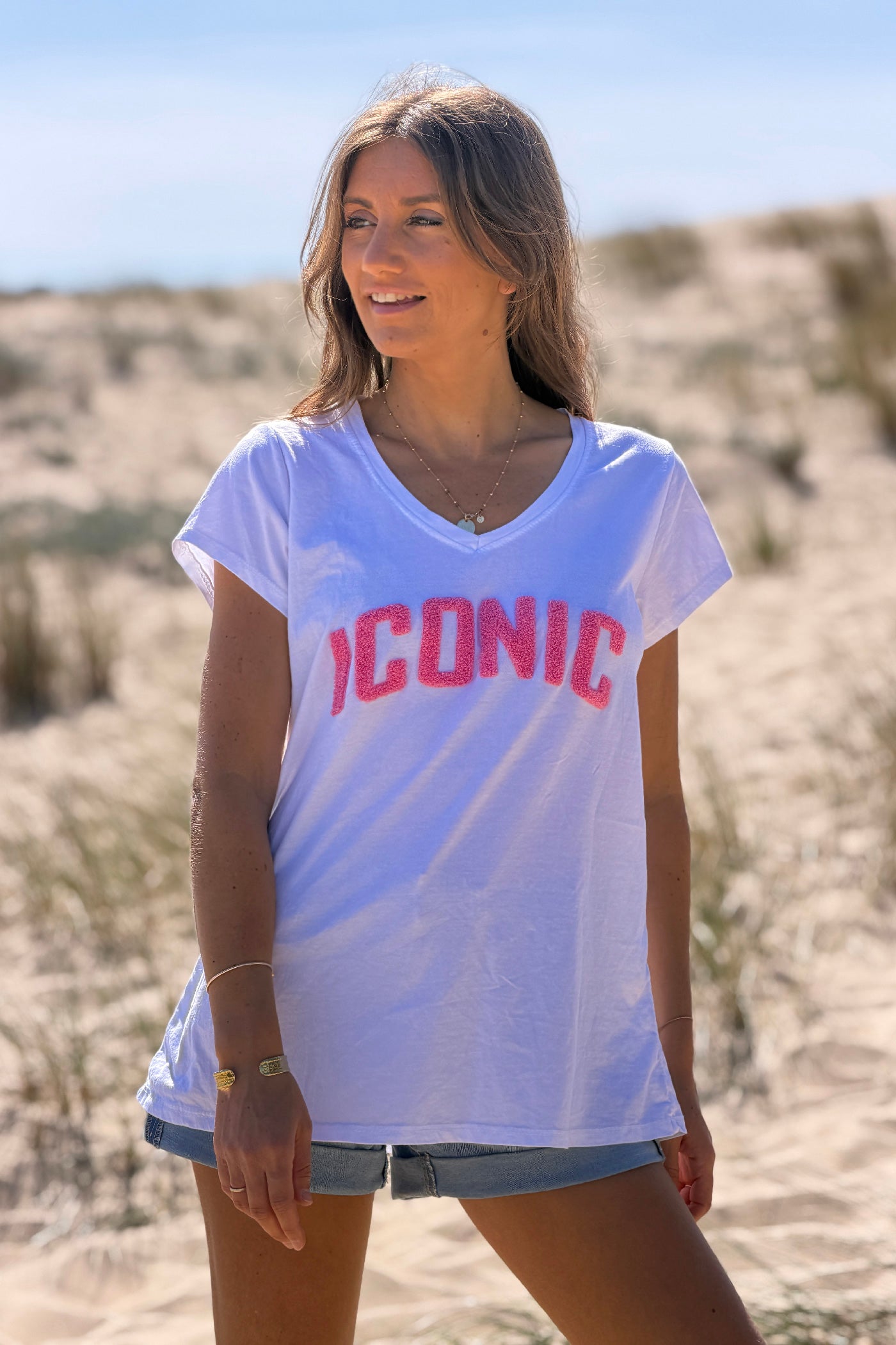 Pink ICONIC Varsity Tee