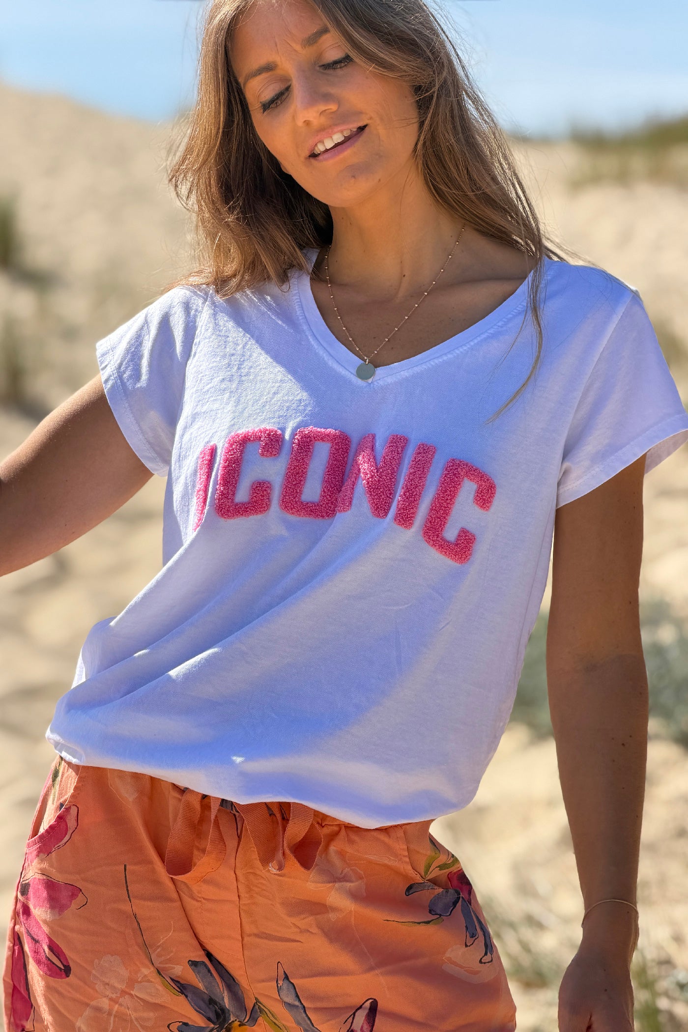 Pink ICONIC Varsity Tee
