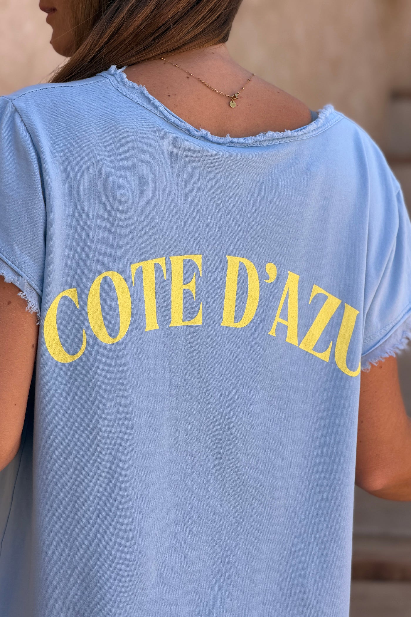 Baby Blue “Cote d’Azur” Beachy Tee