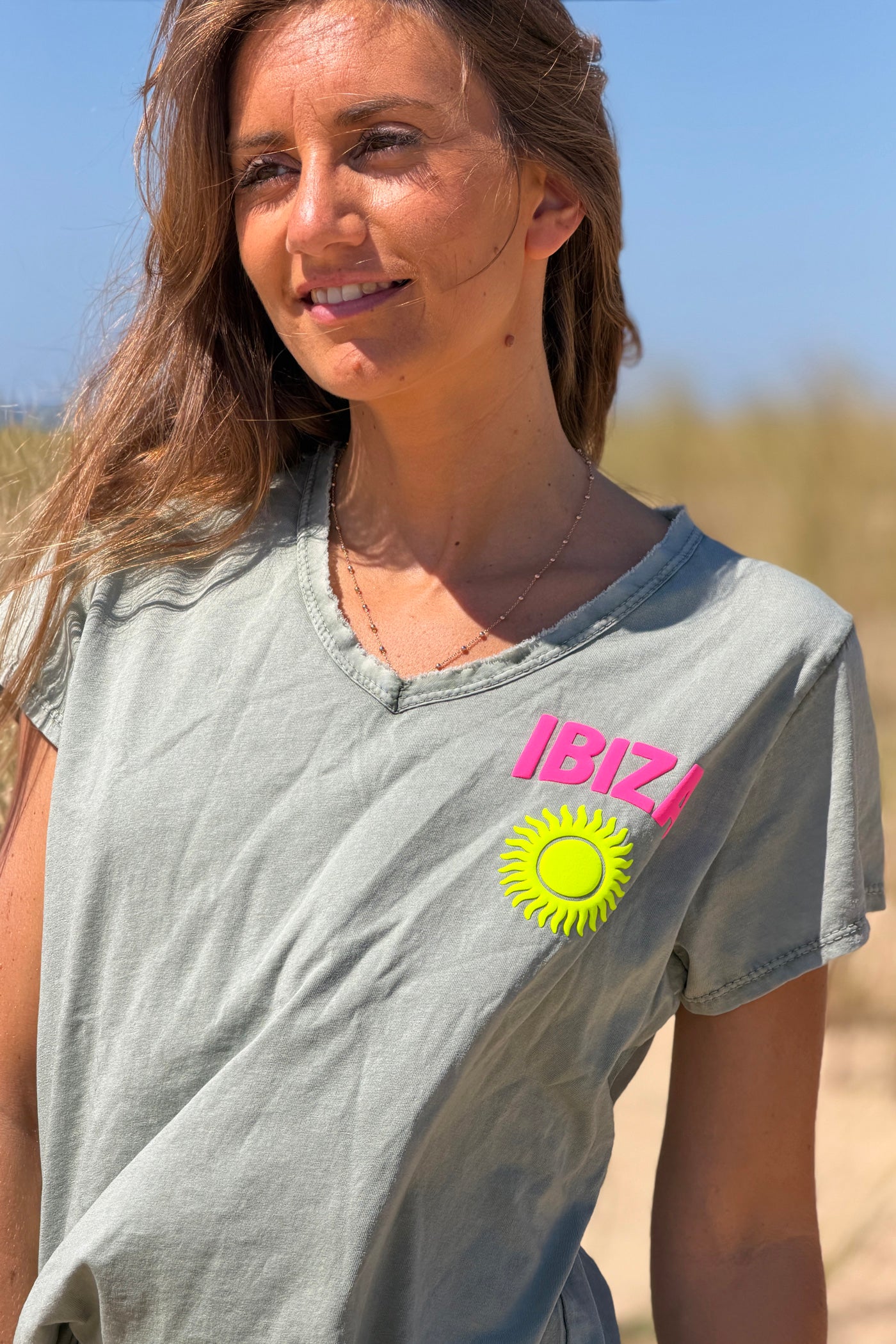 Olive Ibiza Sun T-Shirt
